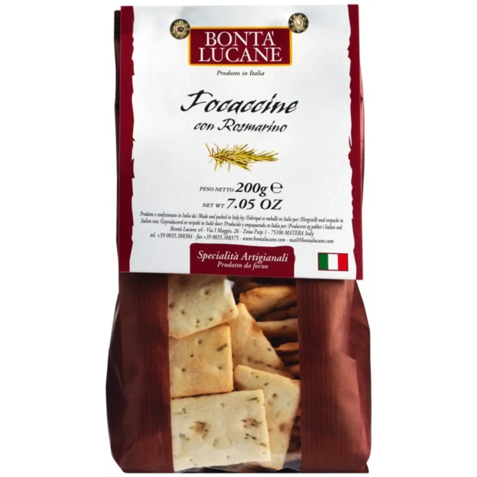 BONTA LUCANE FOCACCINE CON ROSMARINO & SALE 200G