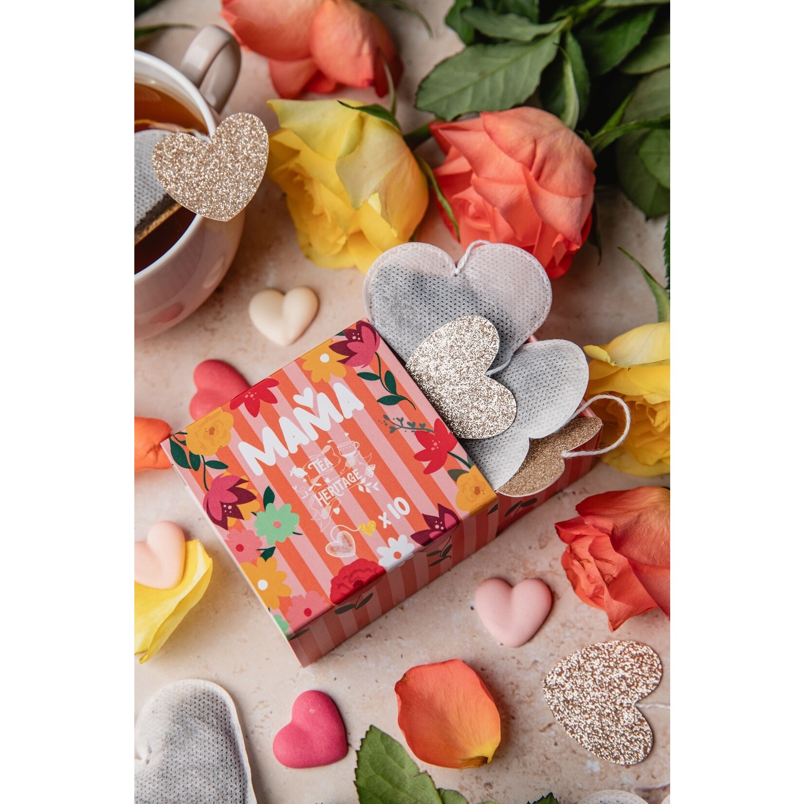 TEA HERITAGE DOOSJE MAMA - 10 BIOLOGISCHE THEEZAKJES NUIT ENCHANTEE