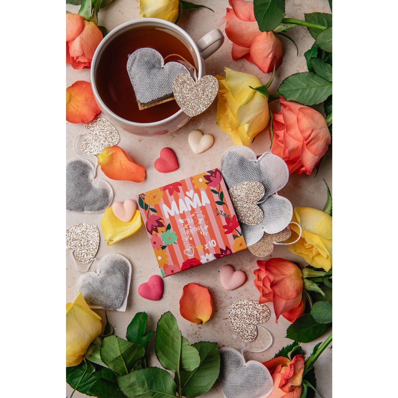 TEA HERITAGE DOOSJE MAMA - 10 BIOLOGISCHE THEEZAKJES NUIT ENCHANTEE
