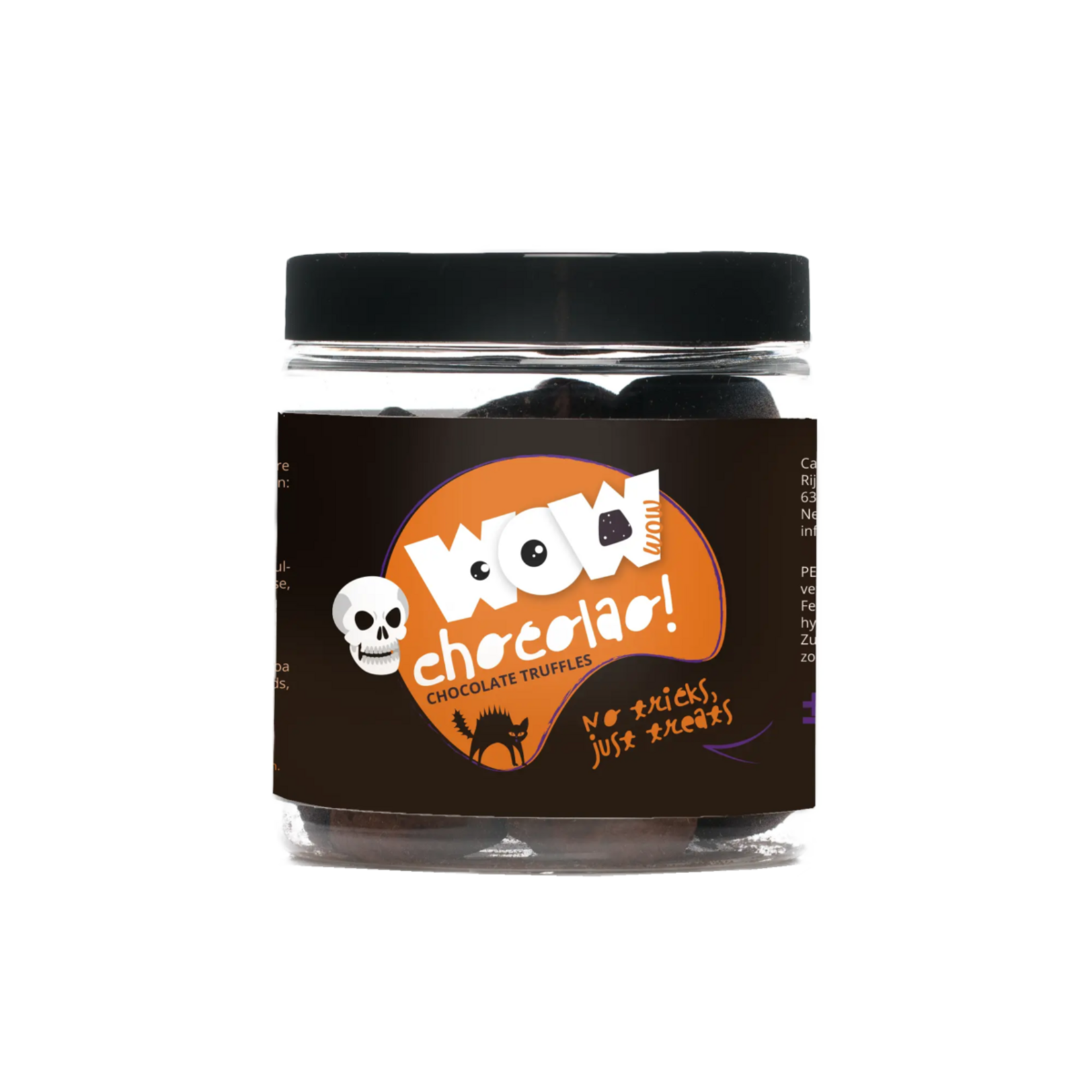 WOW CHOCOLAO NO TRICKS JUST TREATS - HALLOWEEN CHOCOLATE TRUFFLES - GIFTING JAR