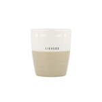 ZUSSS KOFFIEMOK LIEVERD WIT/ZAND