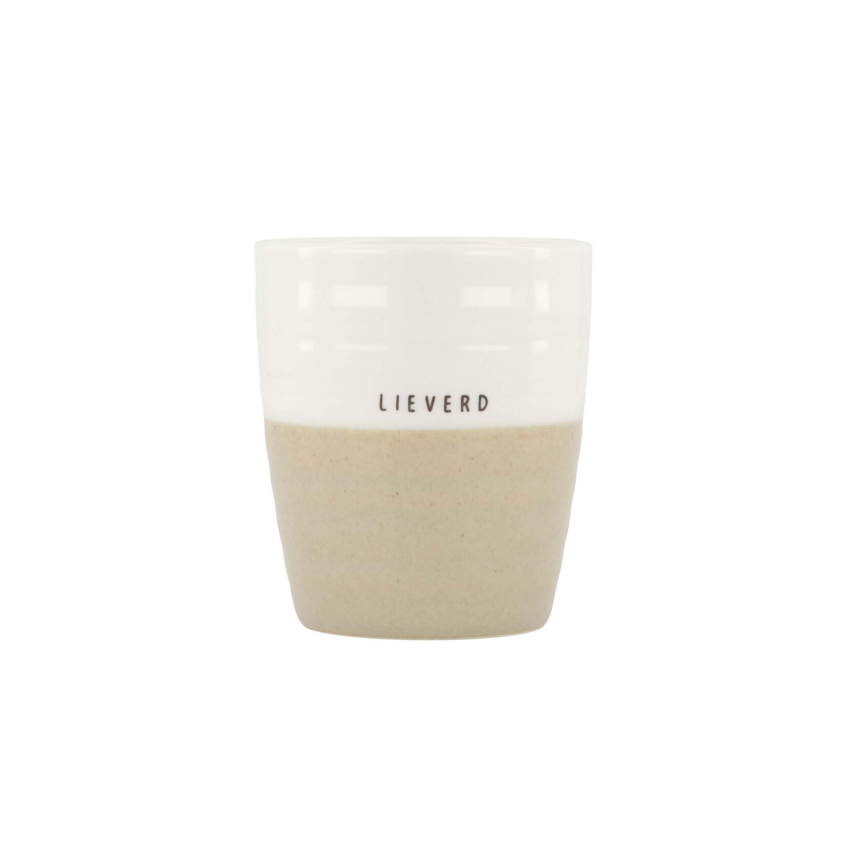 ZUSSS KOFFIEMOK LIEVERD WIT/ZAND