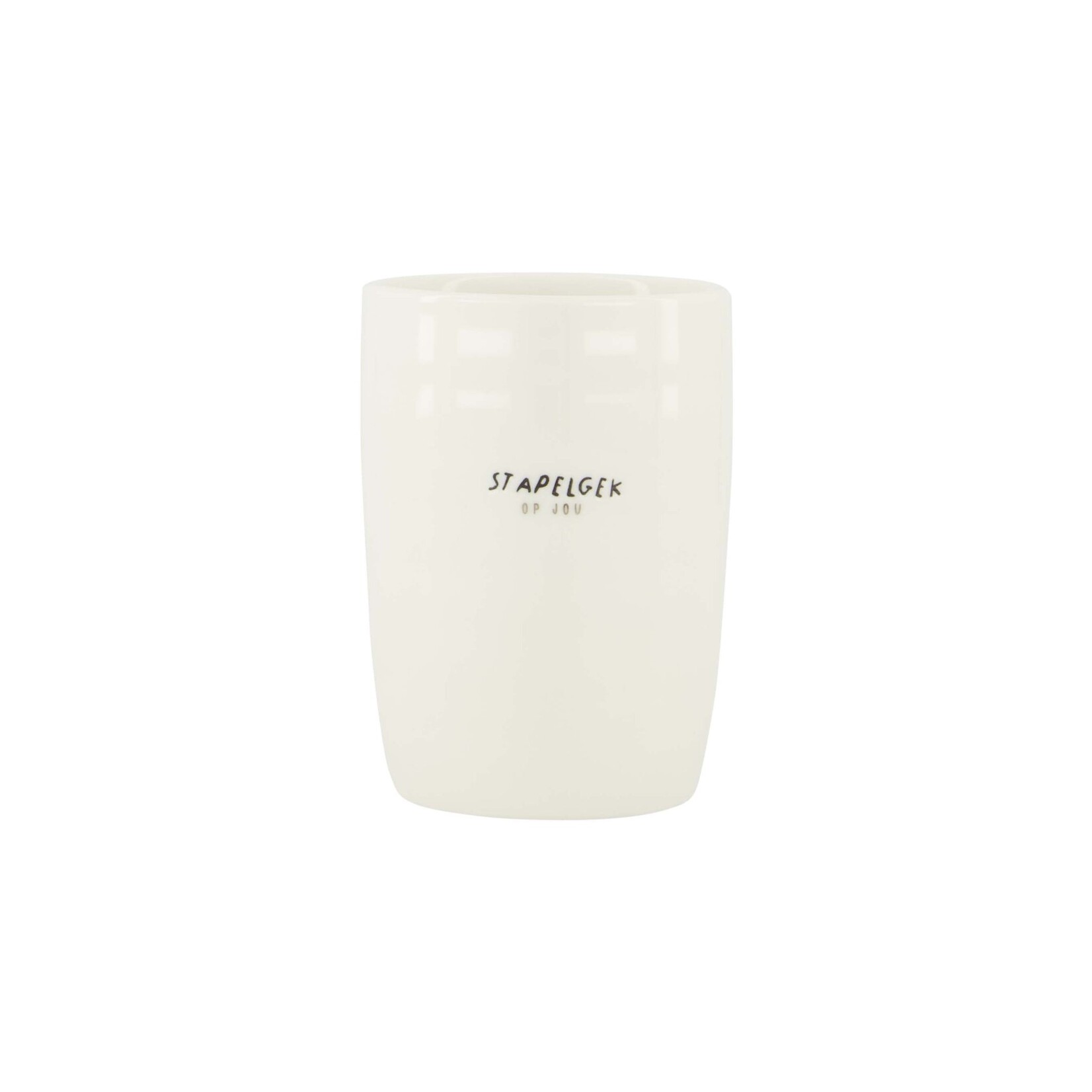 Zusss Koffiemok Stapelgek Wit/Zwart 200 ml