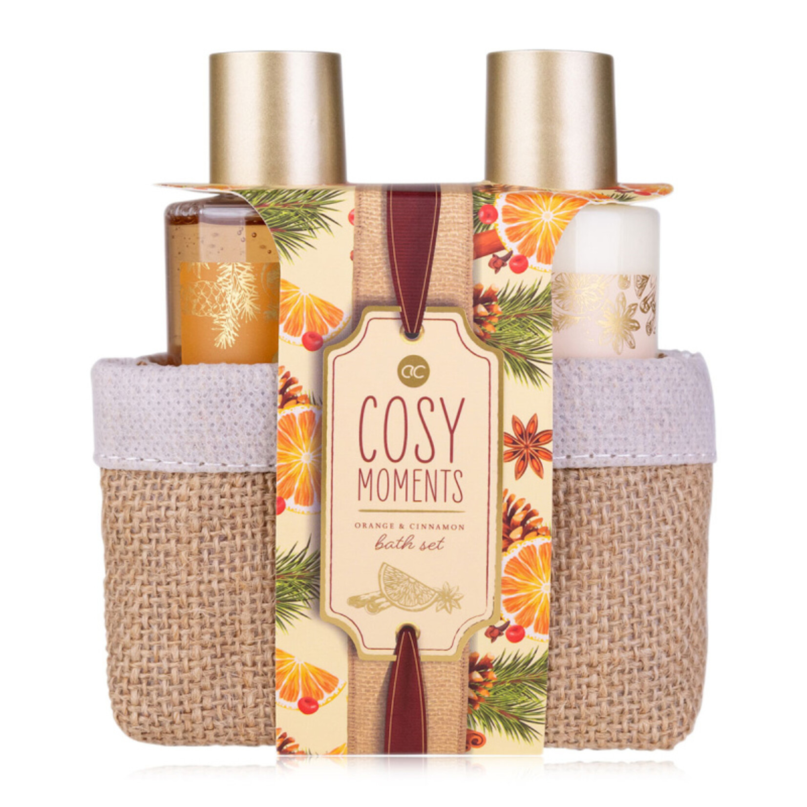 ACCENTRA BATH SET COSY MOMENTS ORANGE & CINNAMON