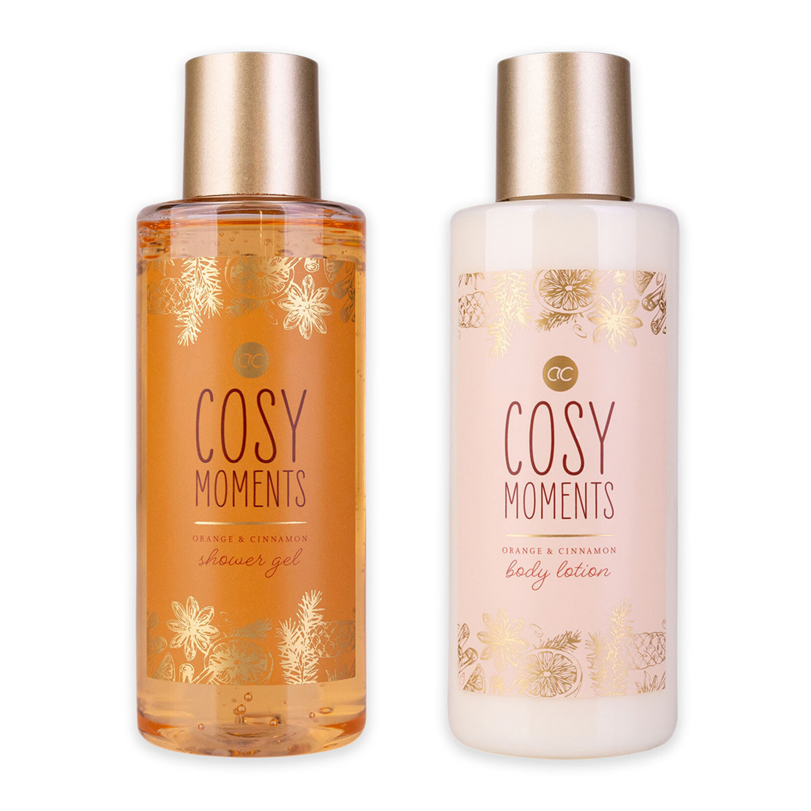 ACCENTRA BATH SET COSY MOMENTS ORANGE & CINNAMON