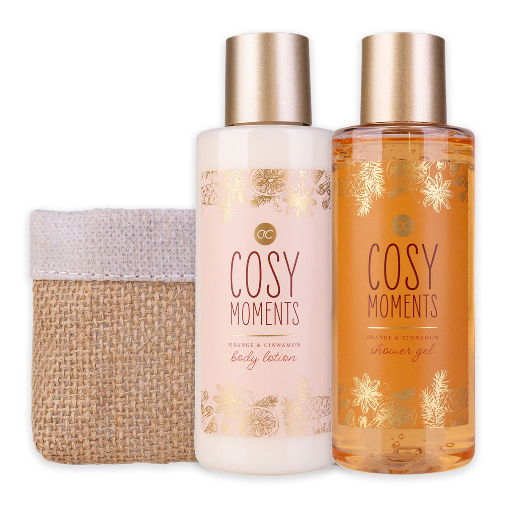 ACCENTRA BATH SET COSY MOMENTS ORANGE & CINNAMON