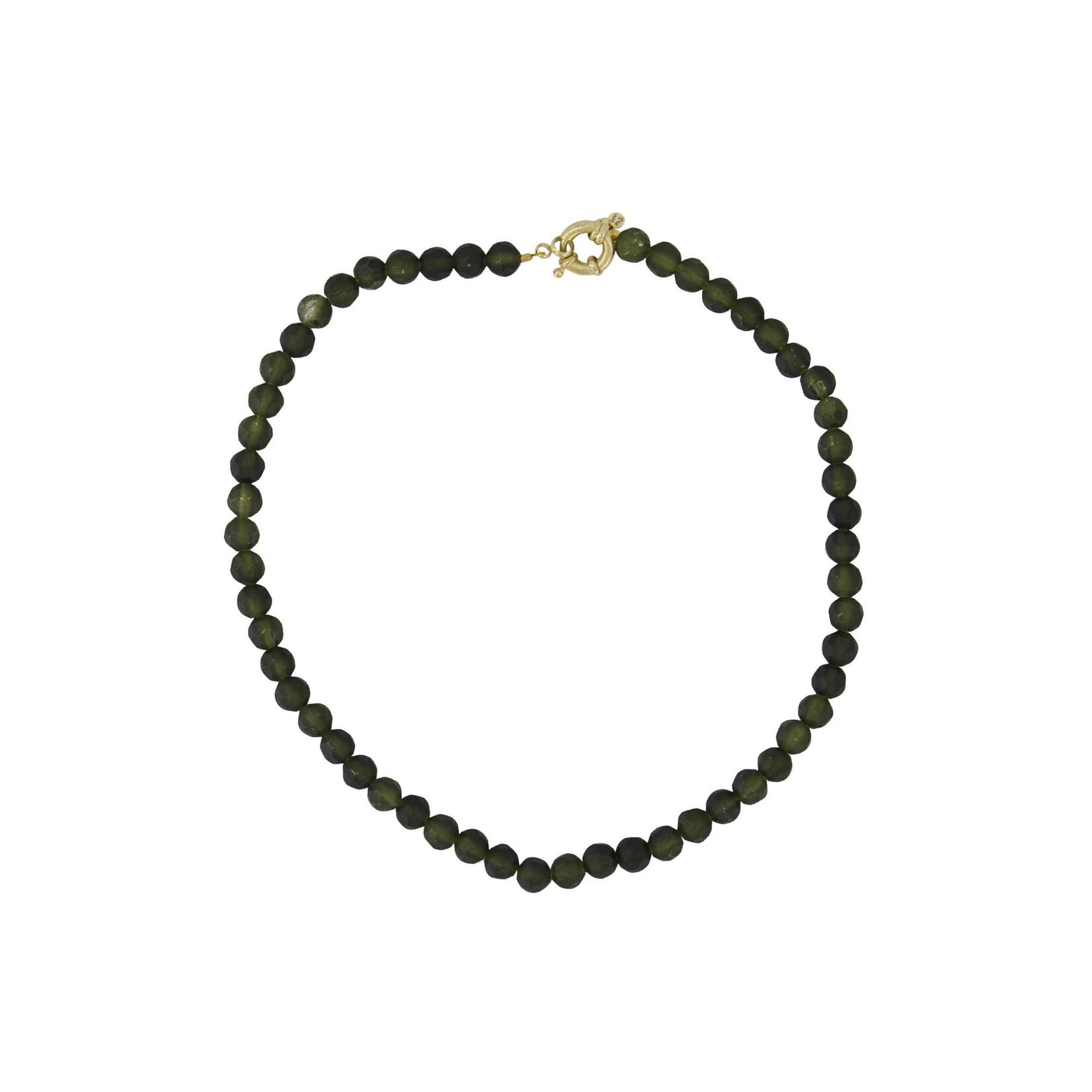 ZUSSS KRALEN KETTING MOSS GREEN