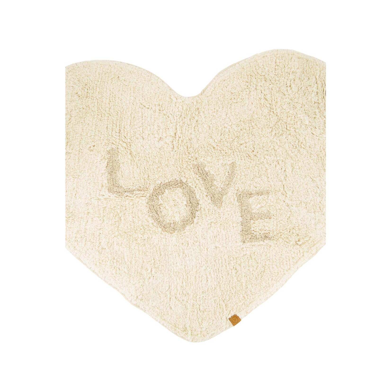ZUSSS BADMAT LOVE HARTJE OFF WHITE
