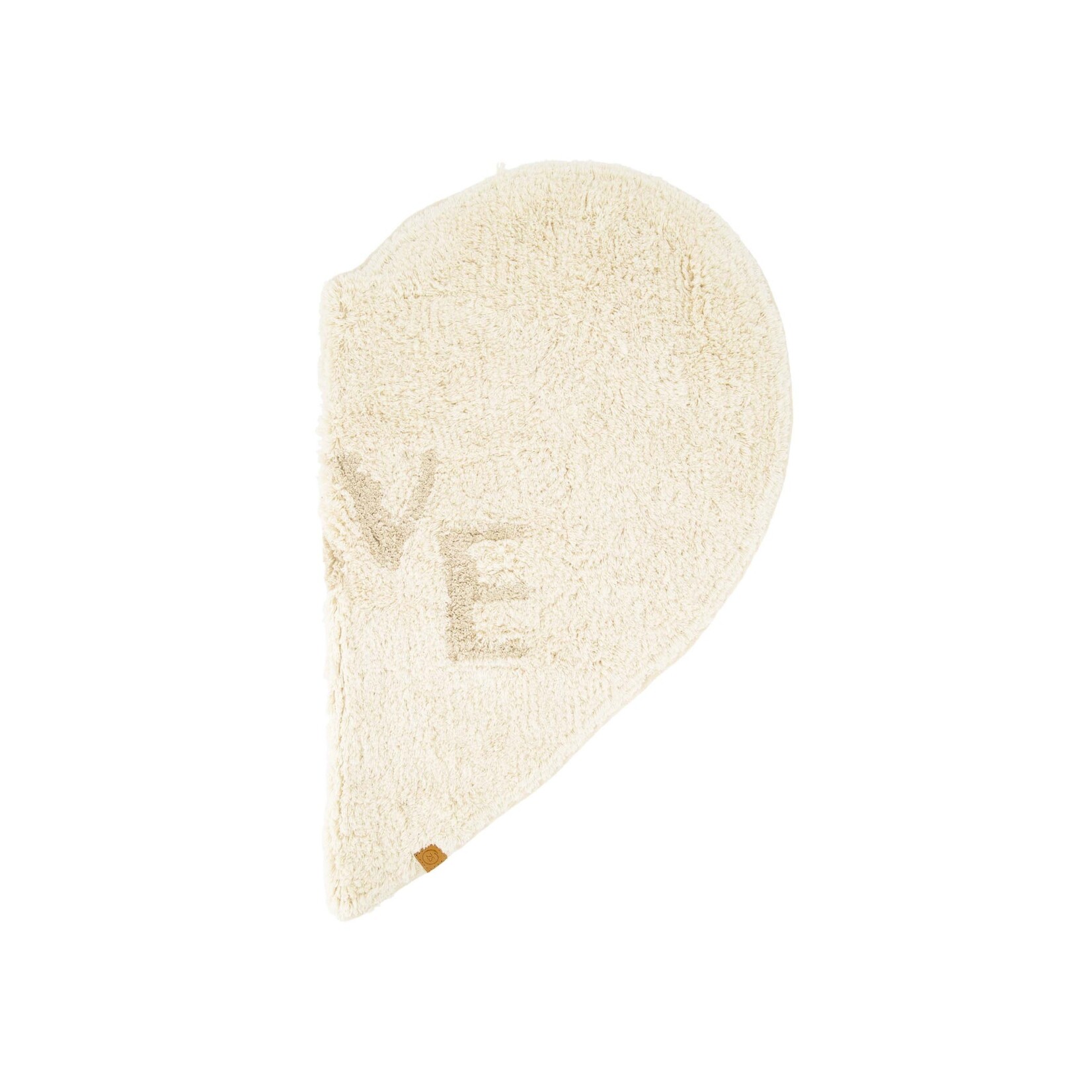 ZUSSS BADMAT LOVE HARTJE OFF WHITE