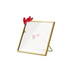 ZUSSS FOTOLIJSTJE METAAL HARTJES ROOD/GOUD