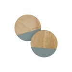ZUSSS ONDERZETTERS SET 2ST HOUT ME TIME GRIJSBLAUW/NATUREL