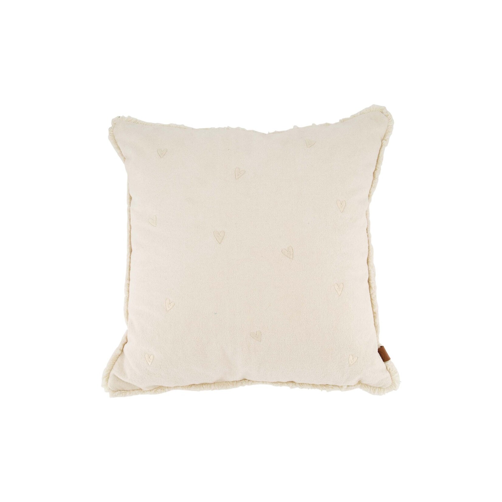 ZUSSS KUSSEN VELVET HARTJES 45X45CM OFF WHITE