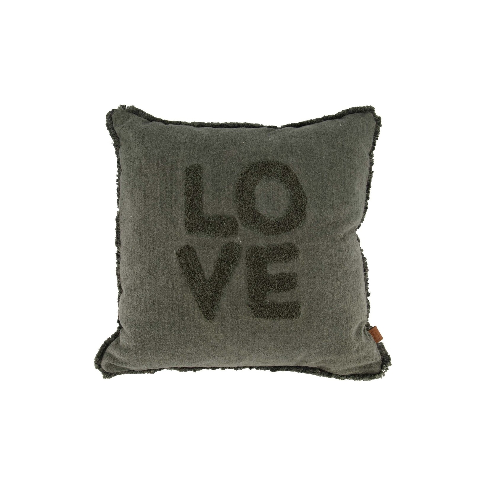 ZUSSS KUSSEN VELVET LOVE 45X45CM DONKERGROEN