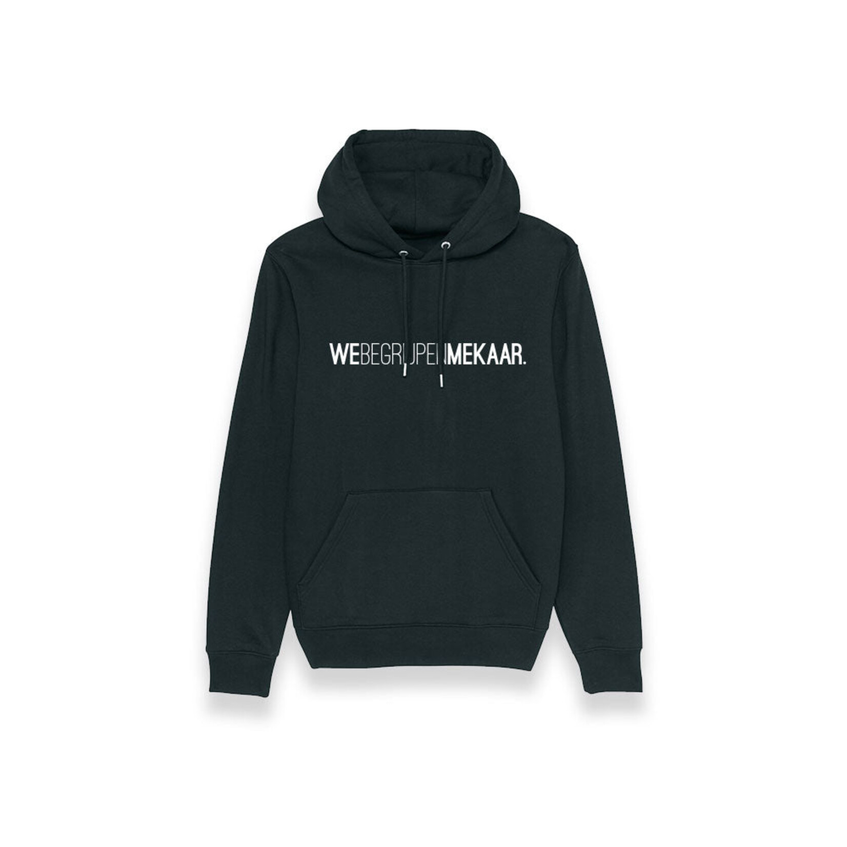 HOODIE ZWART WEBEGRIJPENMEKAAR XXL