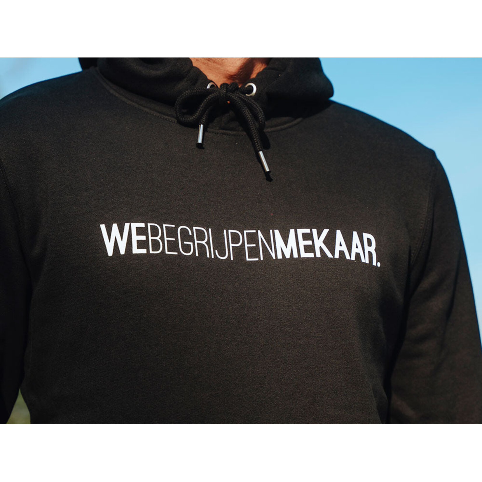 HOODIE ZWART WEBEGRIJPENMEKAAR XXL
