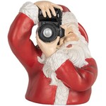 Clayre & Eef KERSTDECORATIE BEELD KERSTMAN CAMERA 6PR5762