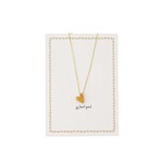 ZUSSS ANSICHTKAART KETTING HARTJE WIT/GOUD