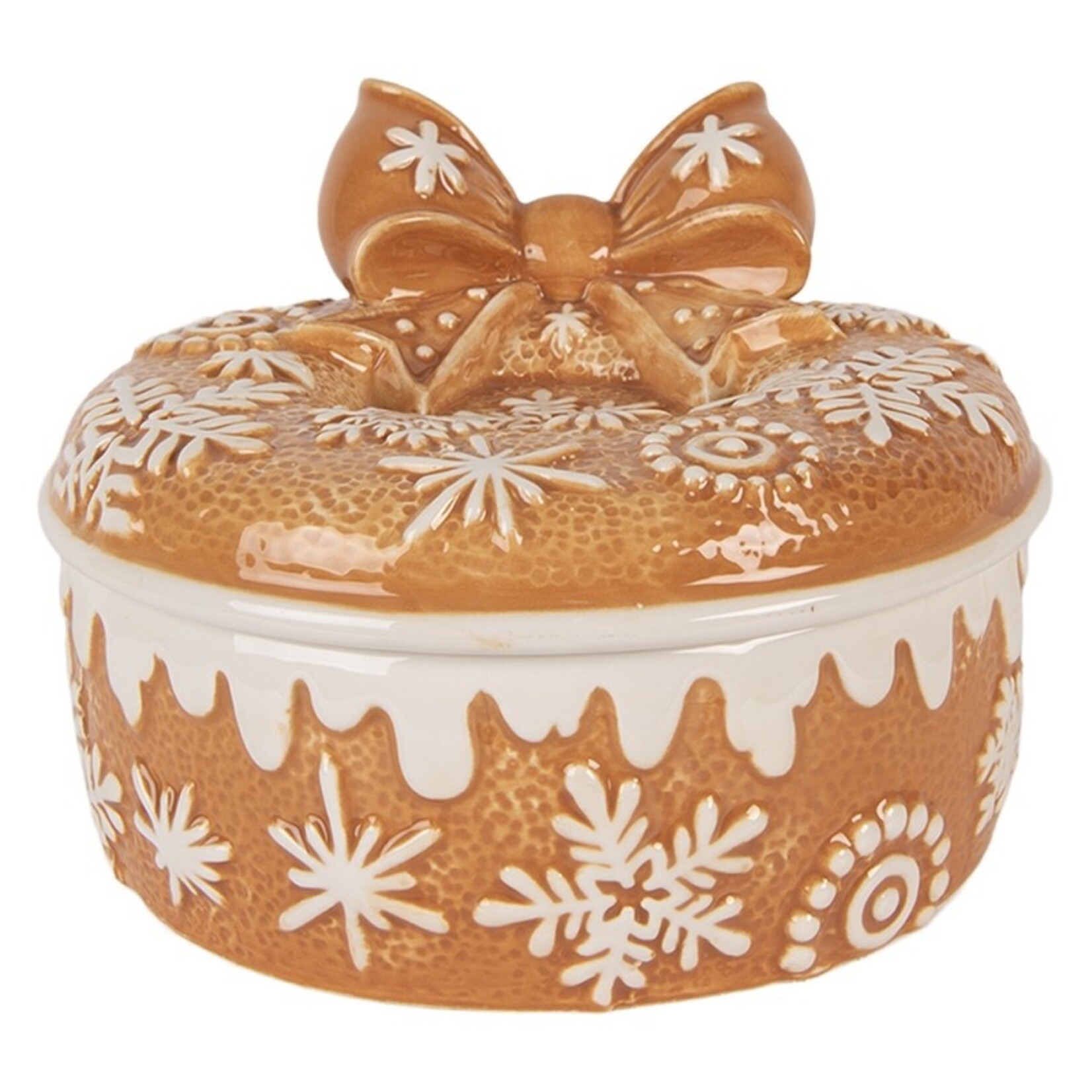 Clayre & Eef VOORRAADPOT MET DEKSEL 19X13CM 6CE2226