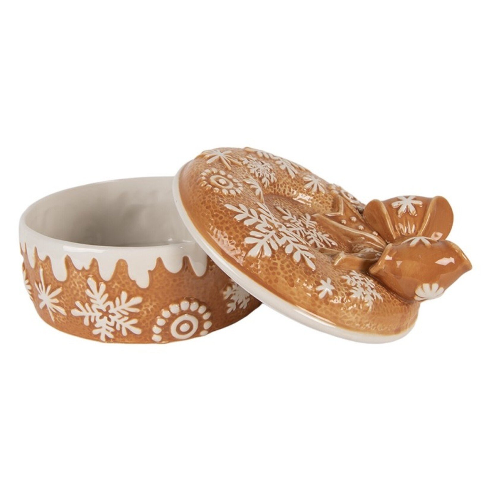 Clayre & Eef VOORRAADPOT MET DEKSEL 19X13CM 6CE2226