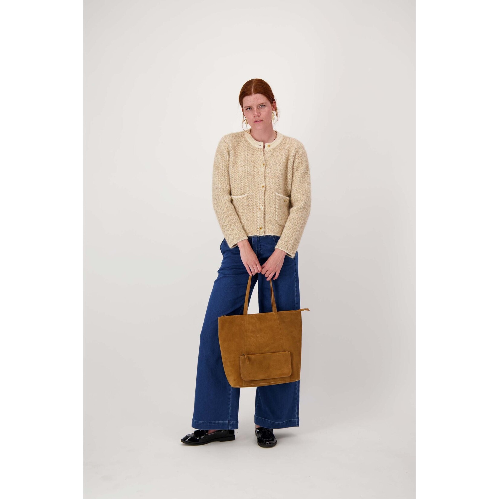 ZUSSS SUEDE SHOPPER CARAMEL