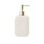 ZUSSS ZEEPPOMP KERAMIEK LOVE WIT/GOUD