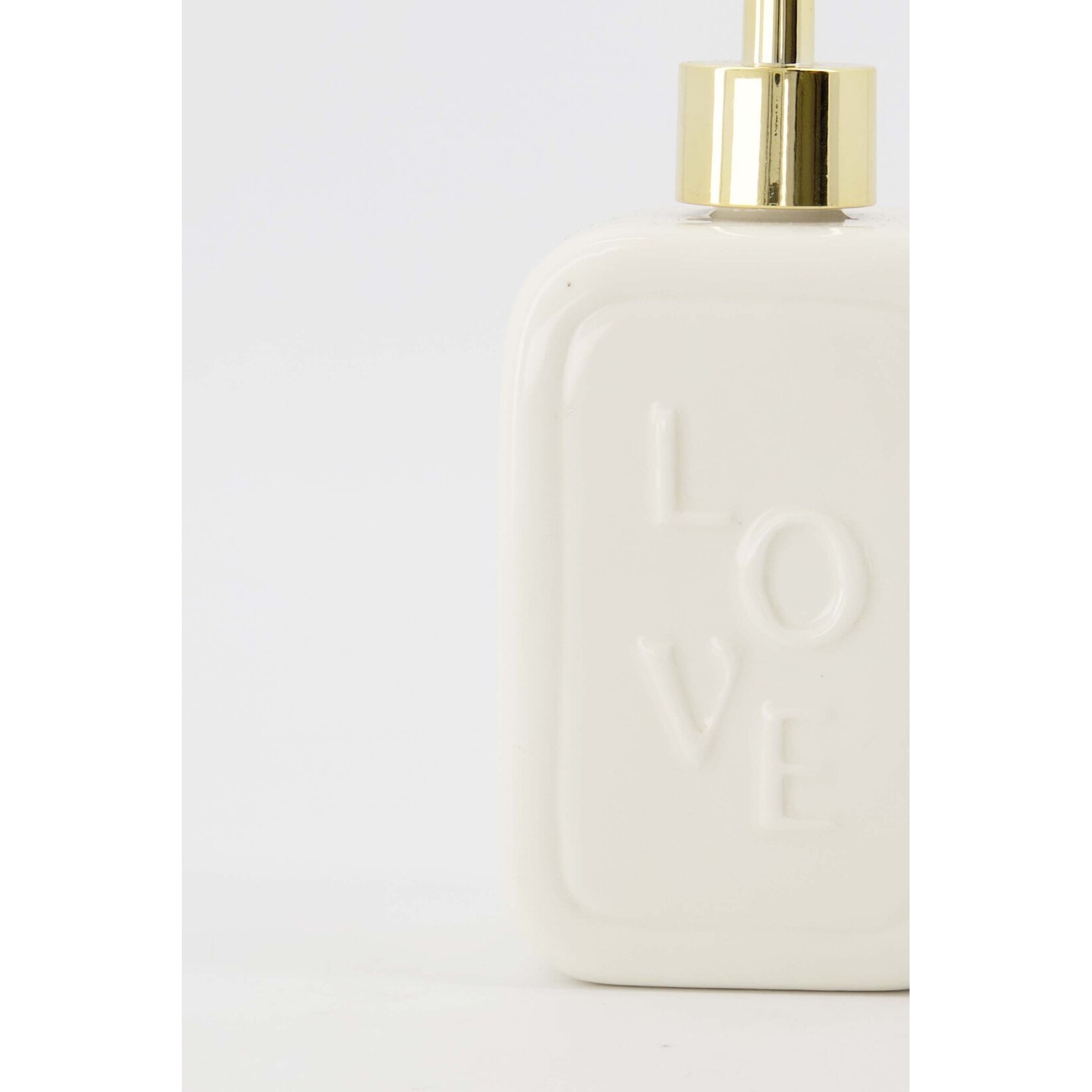 ZUSSS ZEEPPOMP KERAMIEK LOVE WIT/GOUD