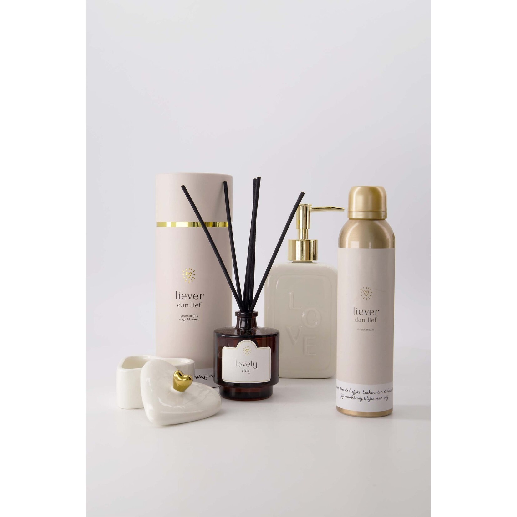 ZUSSS GEURKAARS GLAS IN KOKER LIEVER DAN LIEF OFF WHITE