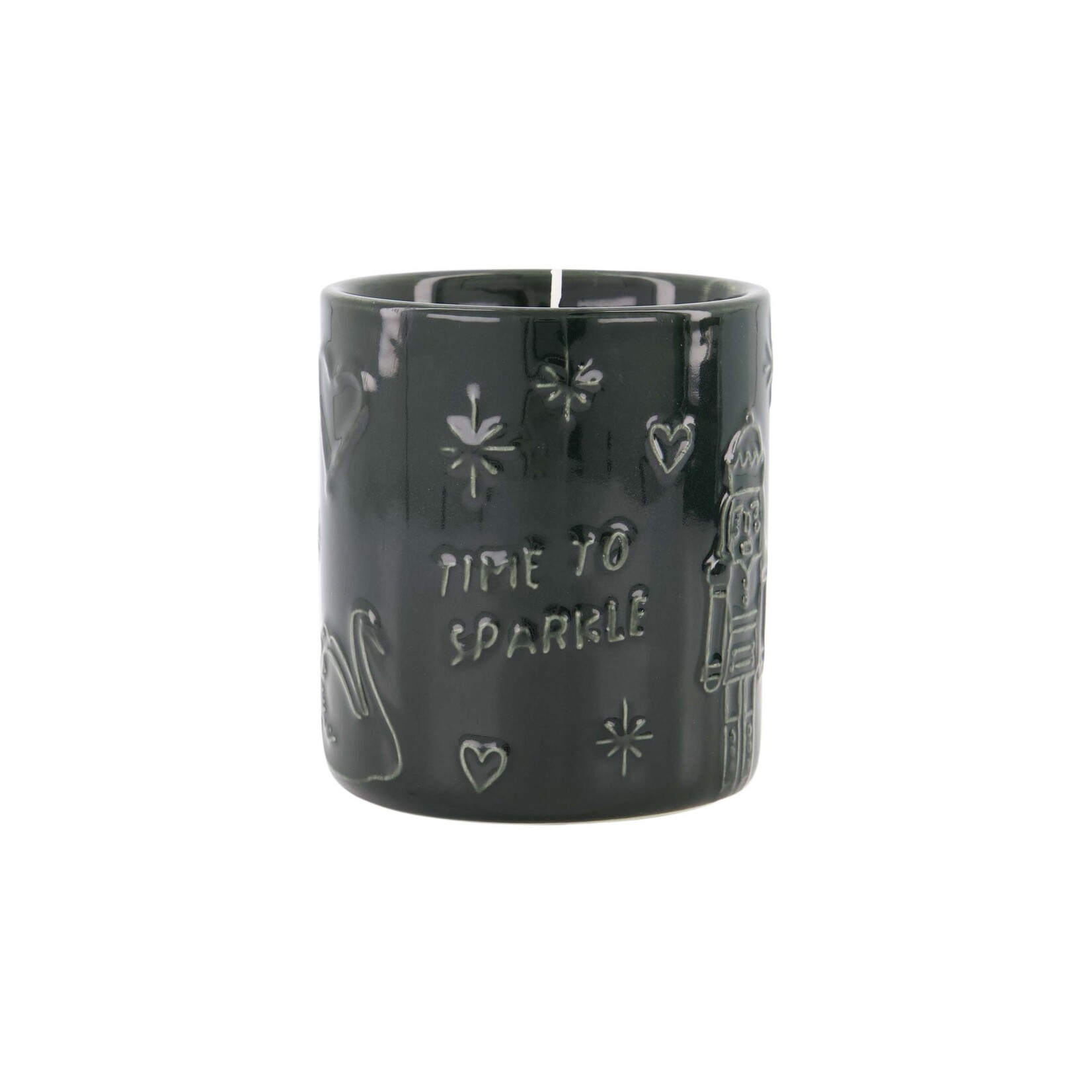 ZUSSS GEURKAARS KERAMIEK TIME TO SPARKLE DONKERGROEN