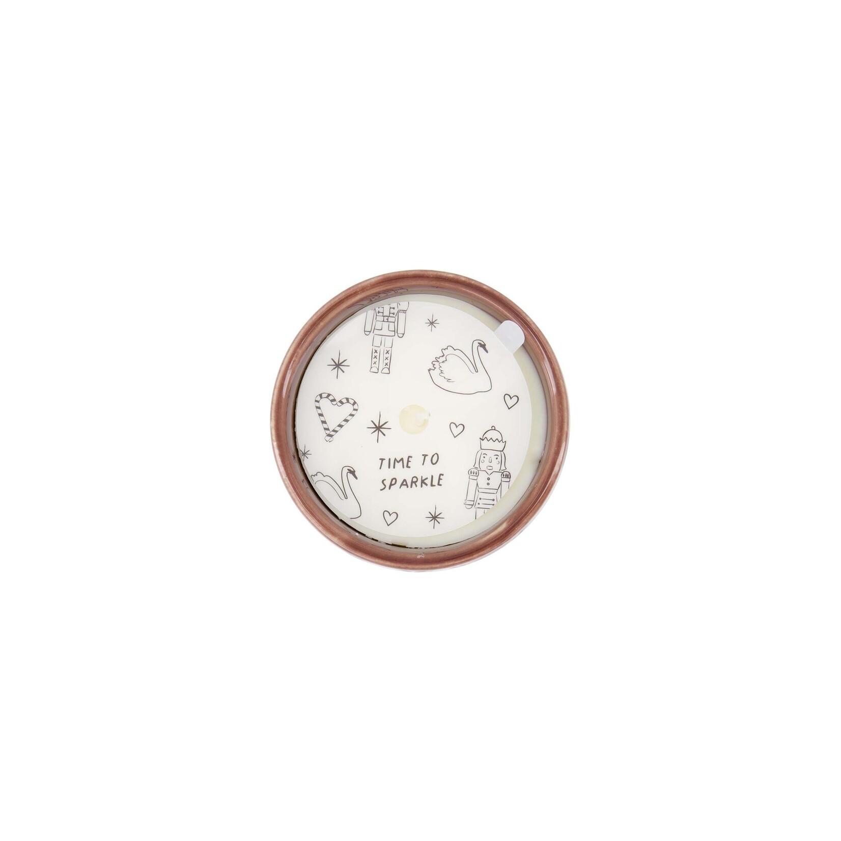 ZUSSS GEURKAARS KERAMIEK TIME TO SPARKLE DONKERROOD