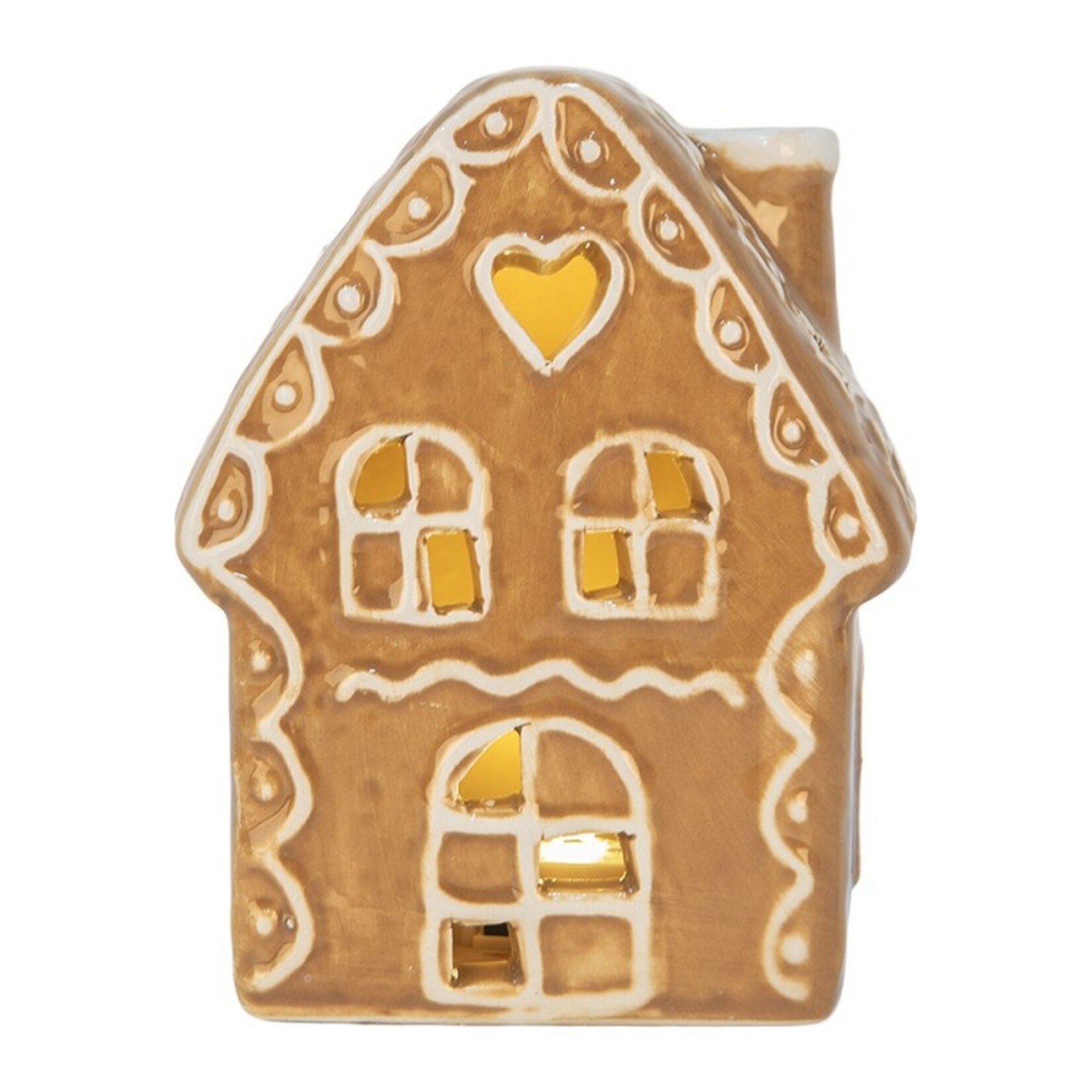 Clayre & Eef DECORATIE HUISJE MET LED 6CE2355