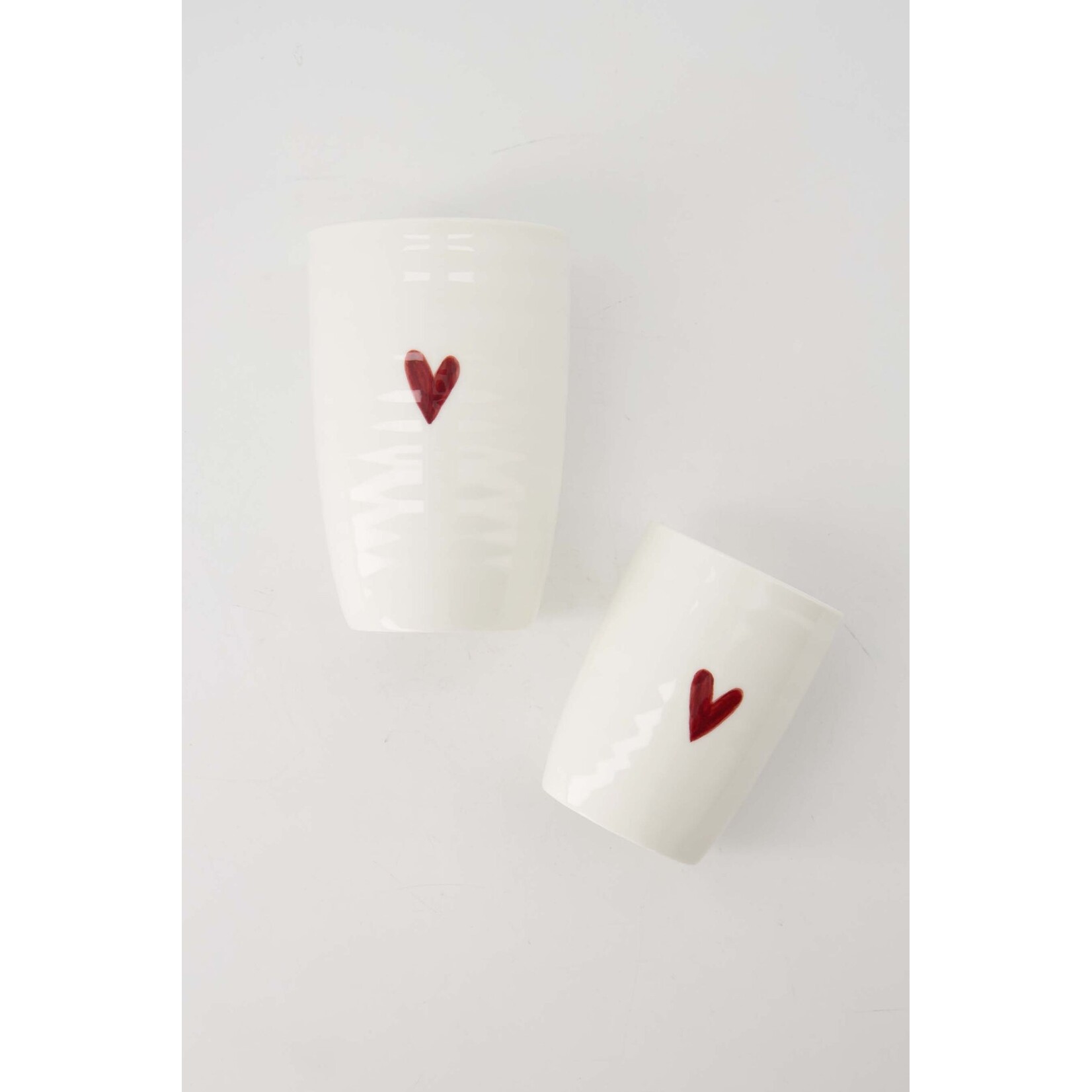 ZUSSS KOFFIEMOK HARTJE WIT/ROOD