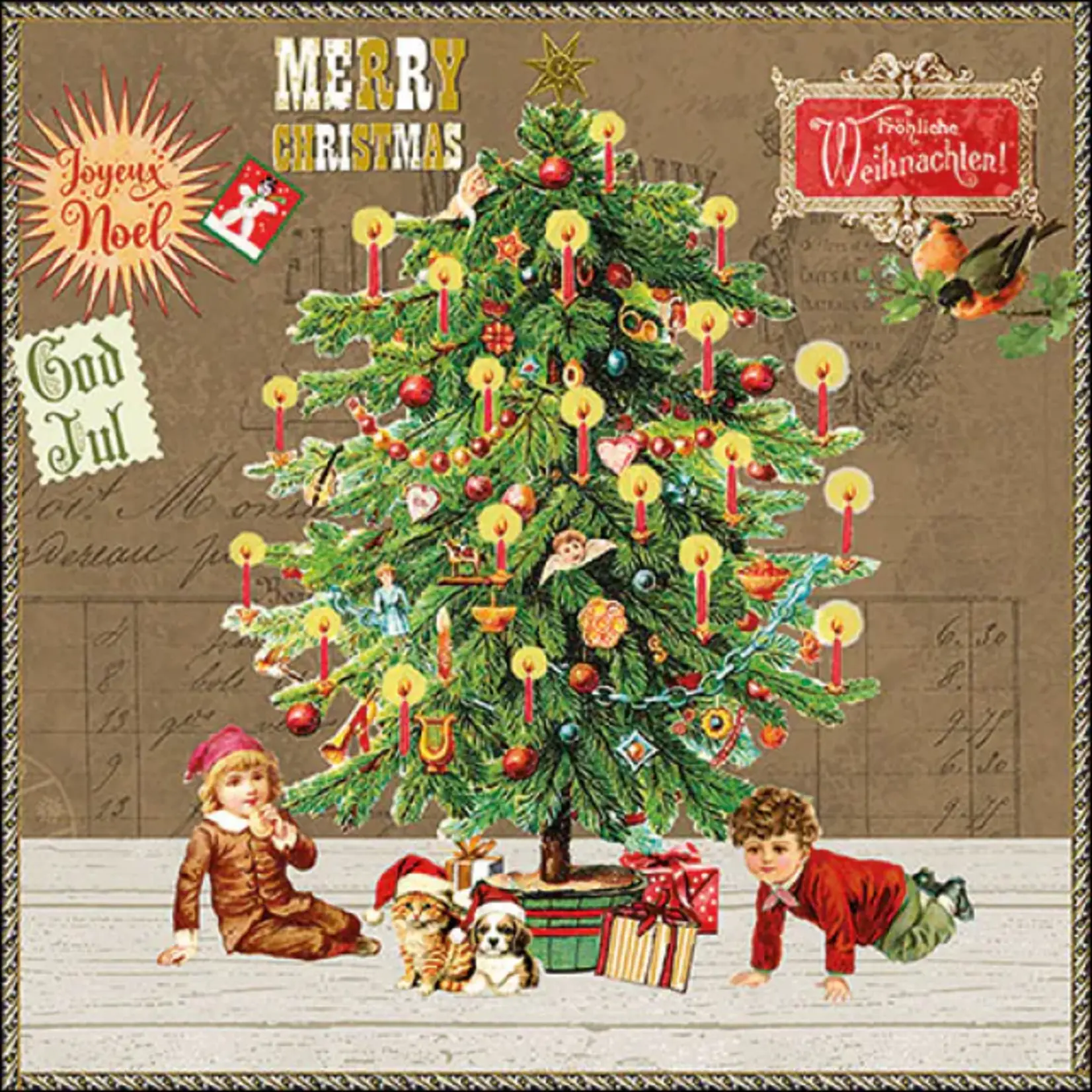 ambiente europe SERVET 33 UNDER THE X-MAS TREE BROWN