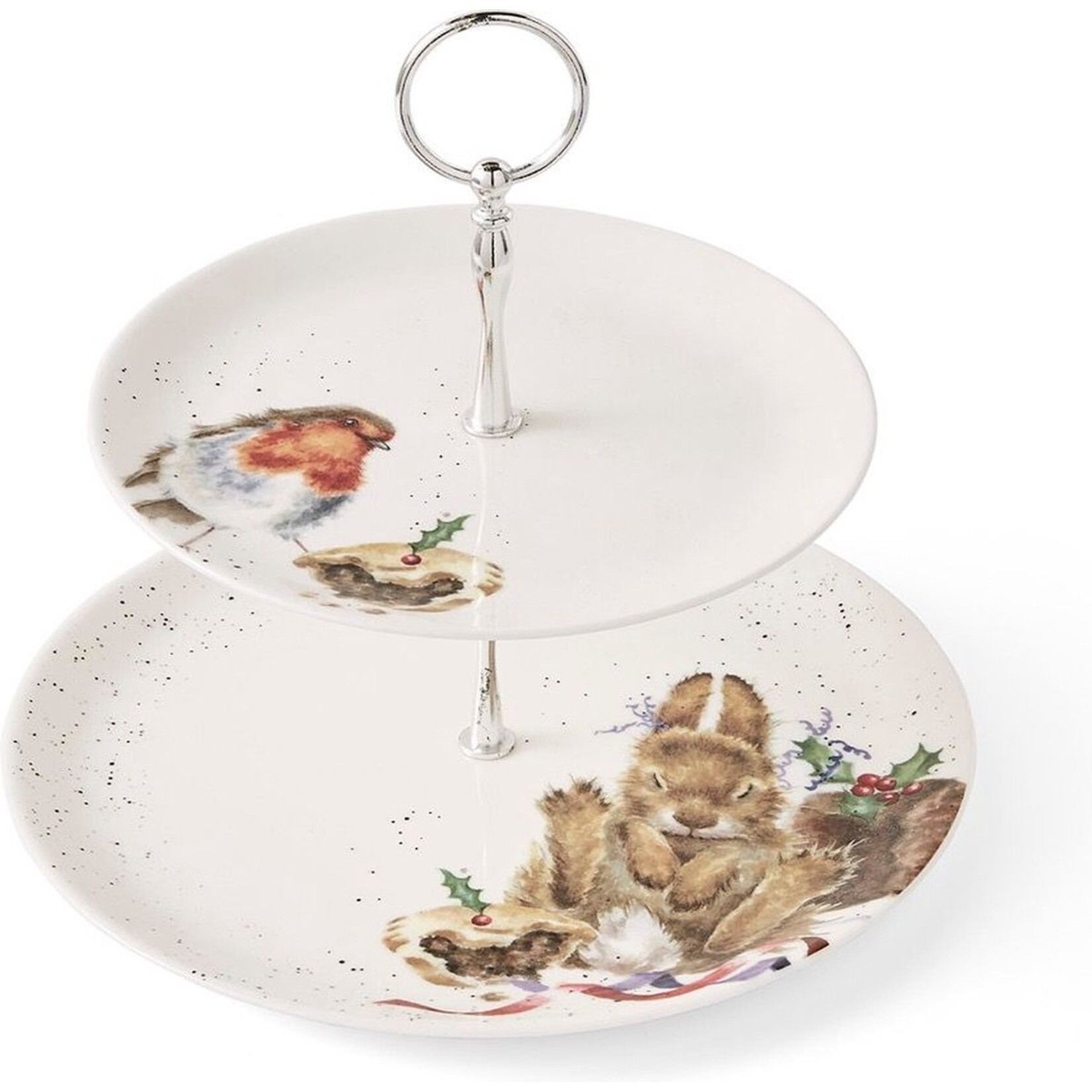 Wrendale ETAGERE ROODBORSTJE/KONIJN KERST