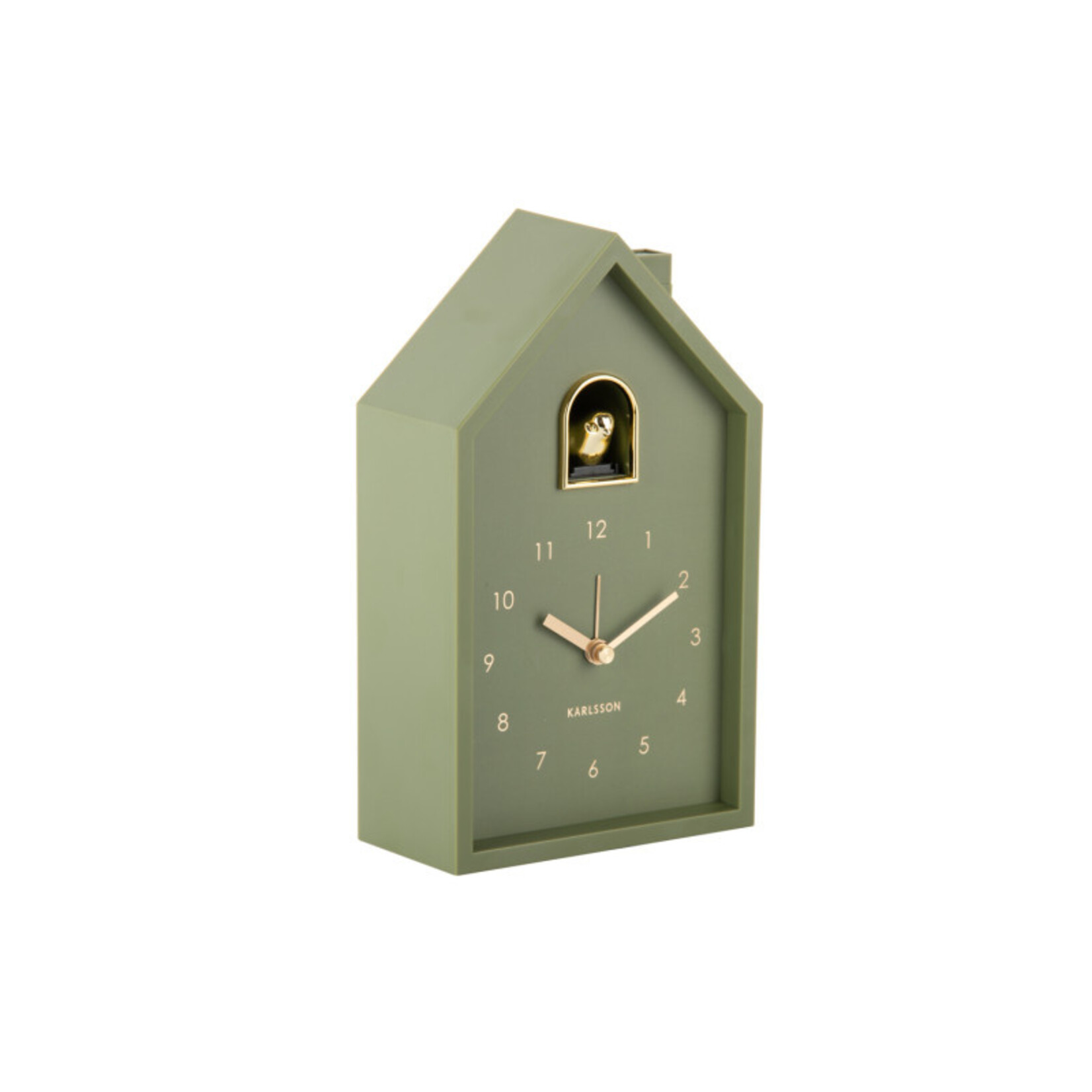 KARLSSON ALARM CLOCK MODERN CUCKOO ORO LUXURY GREEN