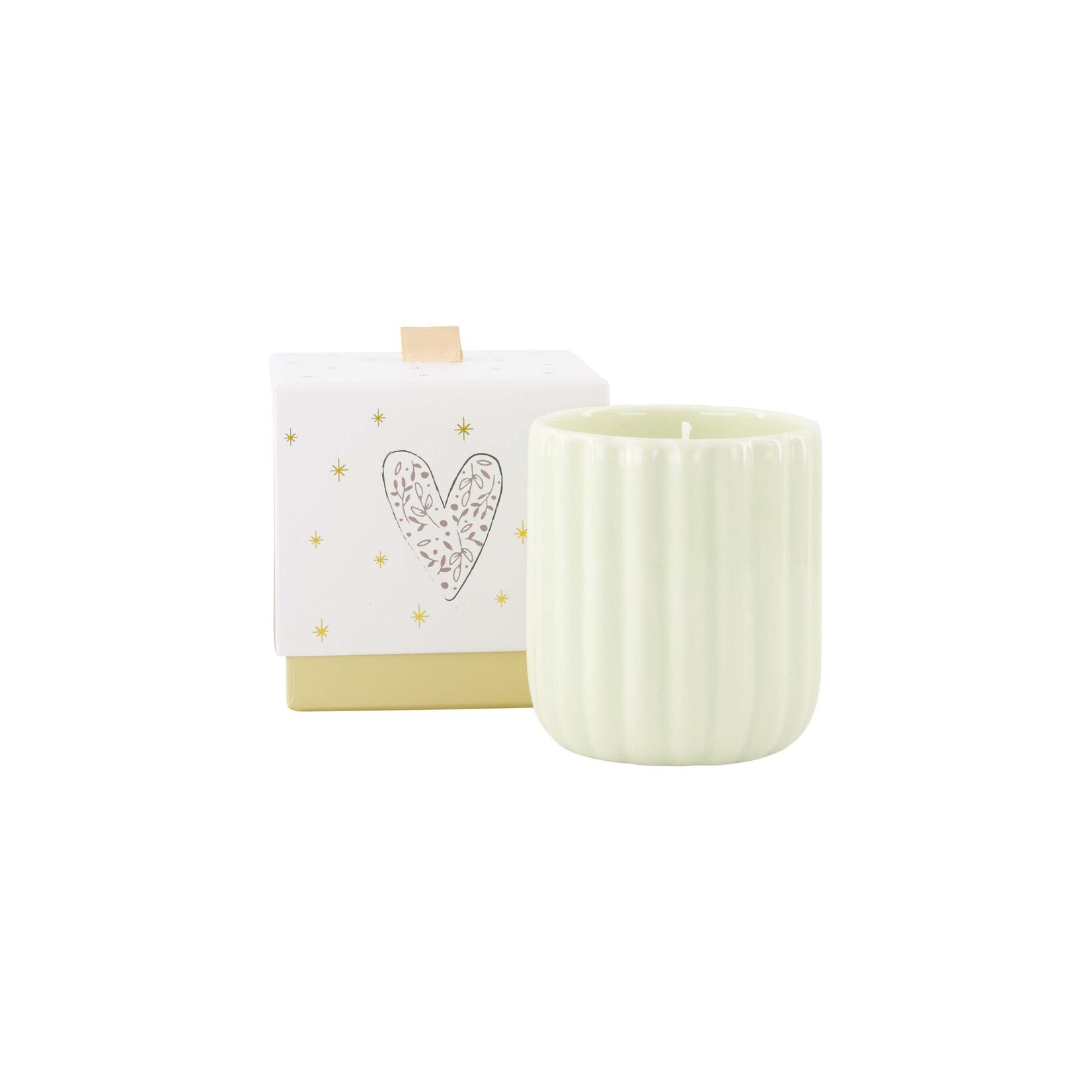 ZUSSS GEURKAARS KERAMIEK IN DOOSJE HARTJE BEIGE