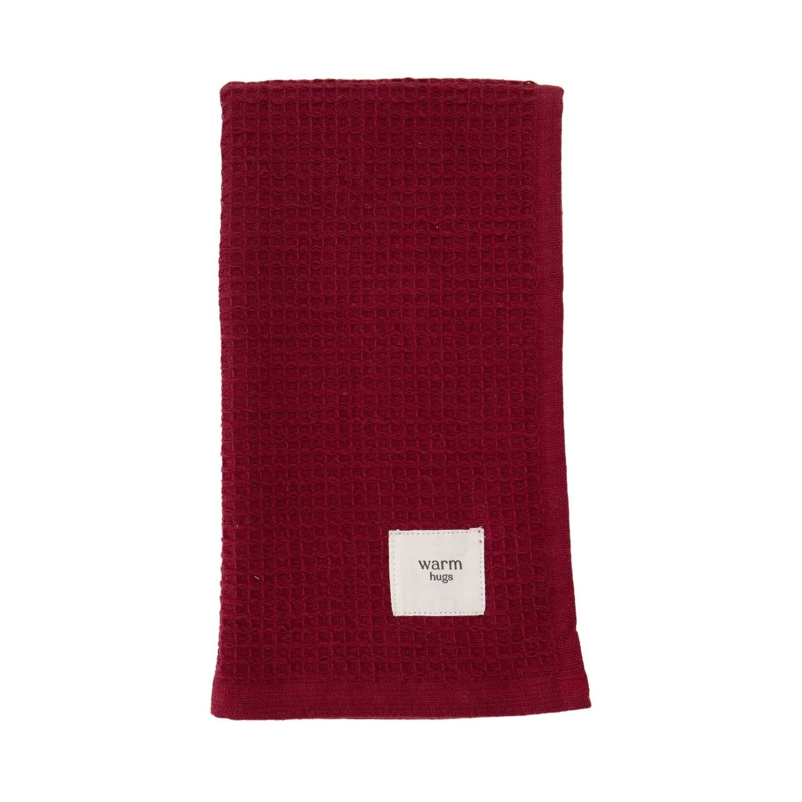 ZUSSS BADHANDDOEK WARM HUGS DONKERROOD