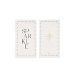 ZUSSS SERVETTEN  RECHTHOEK SPARKLE WIT/DONKERBLAUW