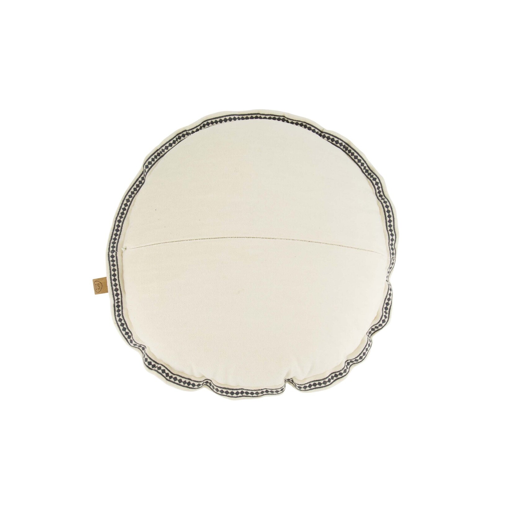 ZUSSS KUSSEN ROND LOVE 45CM ZAND/ANTRACIETGRIJS