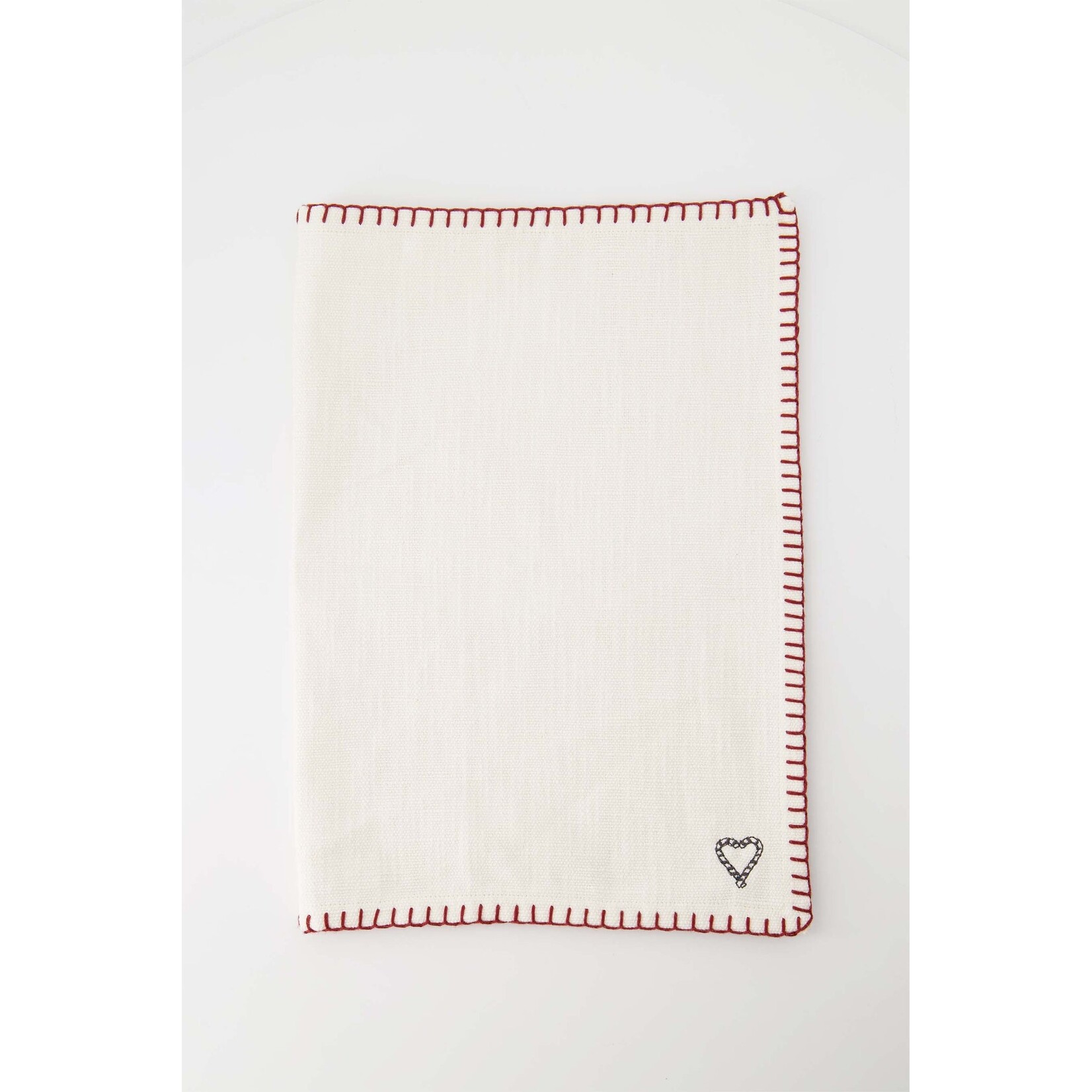 ZUSSS PLACEMAT HART STIKSEL OFF WHITE/ROOD
