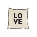 ZUSSS KUSSEN LOVE 45X45CM ZAND/ANTRACIETGRIJS