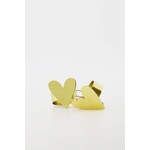 ZUSSS SERVETRINGEN SET 2ST METAAL HARTJE GOUD