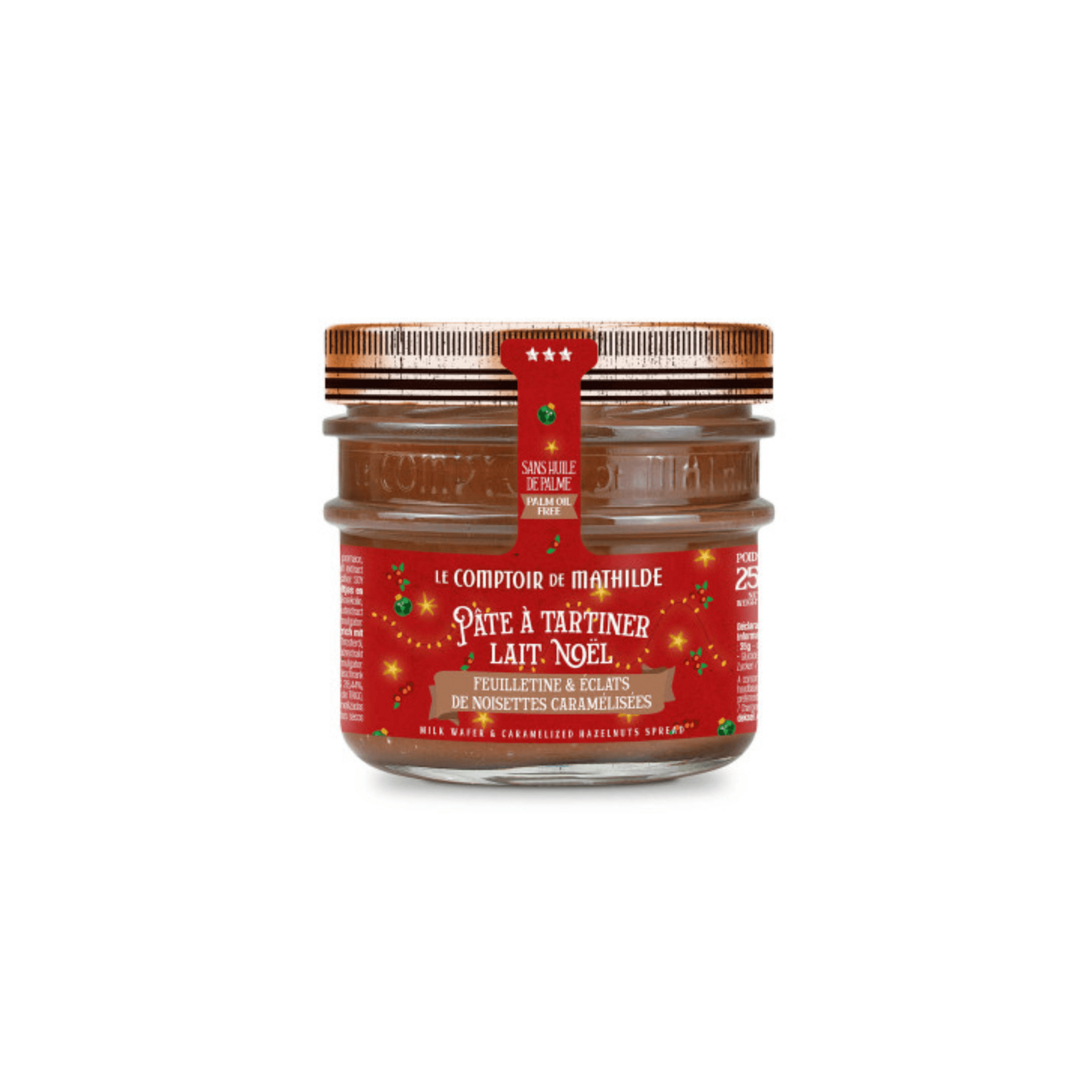 LE COMPTOIR DE MATHILDE SMEERPASTA KERST GEKARAMELISEERDE HAZELNOOT