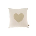 Zusss Kussen Tufted Hart Peper & Zout 45x45 cm