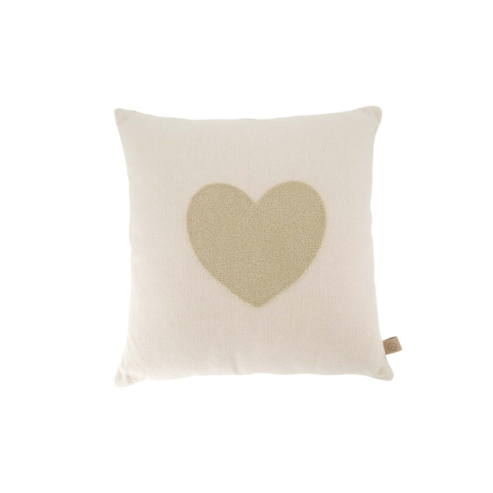 Zusss Sierkussen met Tufted Hart Peper & Zout 45x45 cm