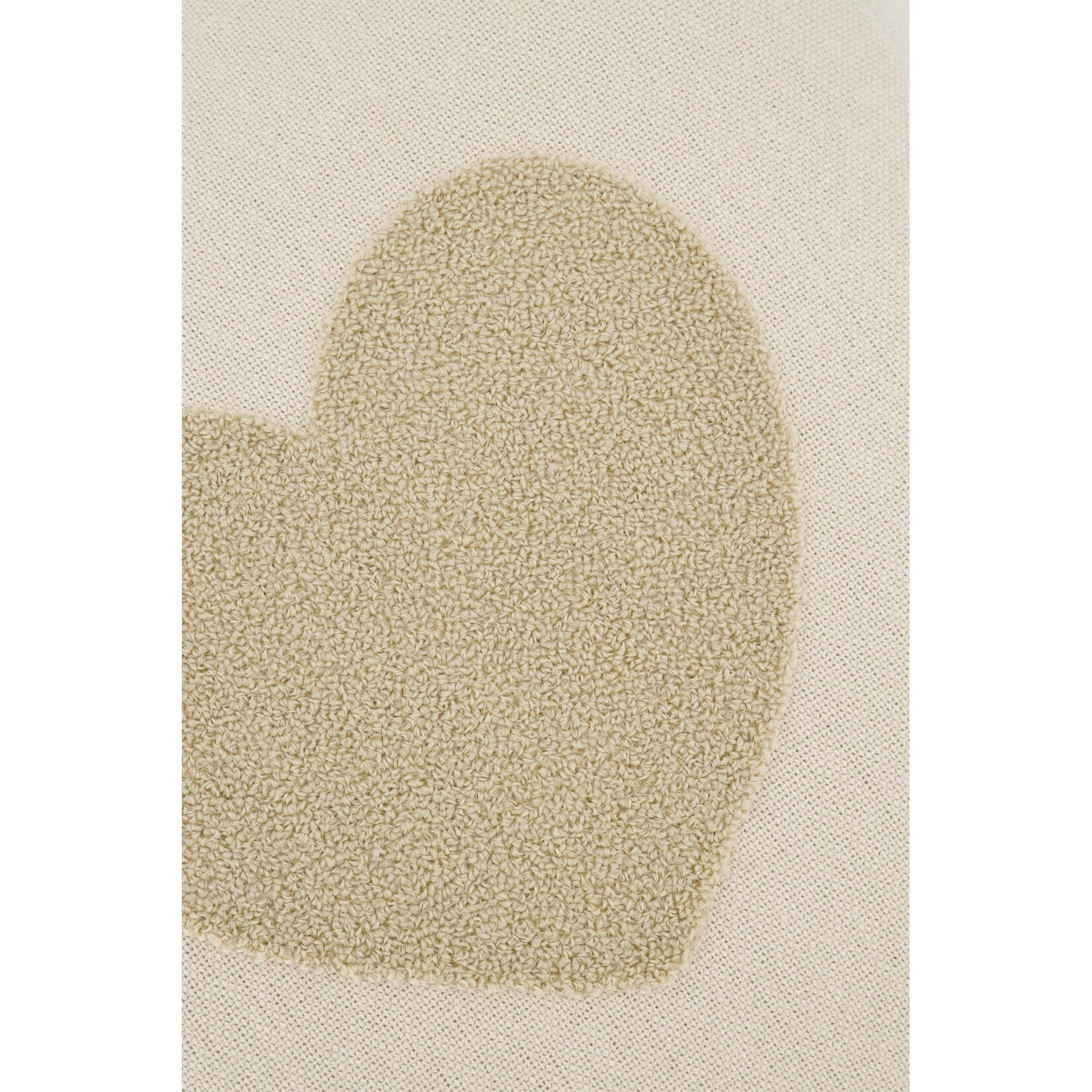 ZUSSS KUSSEN  tufted hart 45 x 45 peper en zout