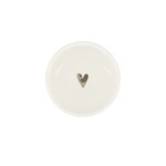 ZUSSS DIPSCHAALTJE HARTJE WIT/ZILVER