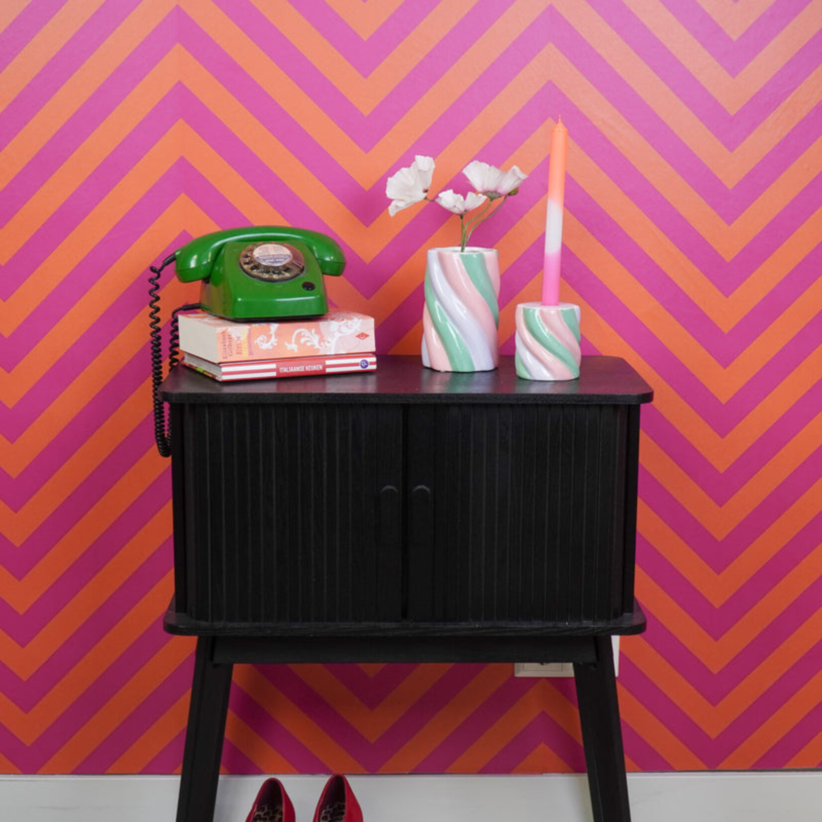 HOUSEVITAMIN VAAS SPEK MINT/ROZE/LILA 10X15CM