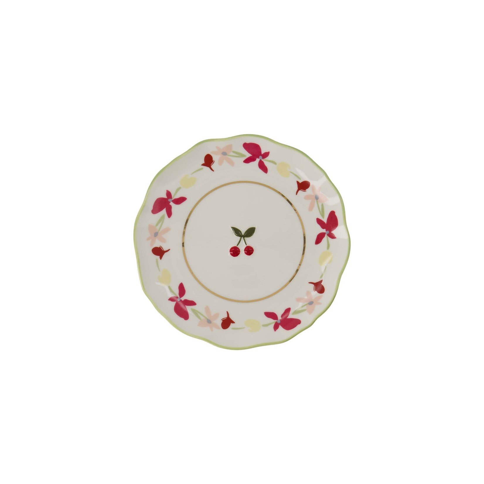 ZUSSS SERVEERSCHAAL BLOEMEN HANDGESCHILDERD MULTICOLOR