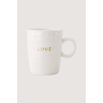 ZUSSS KOFFIEMOK MET OOR LIJN HARTJE WIT/GOUD