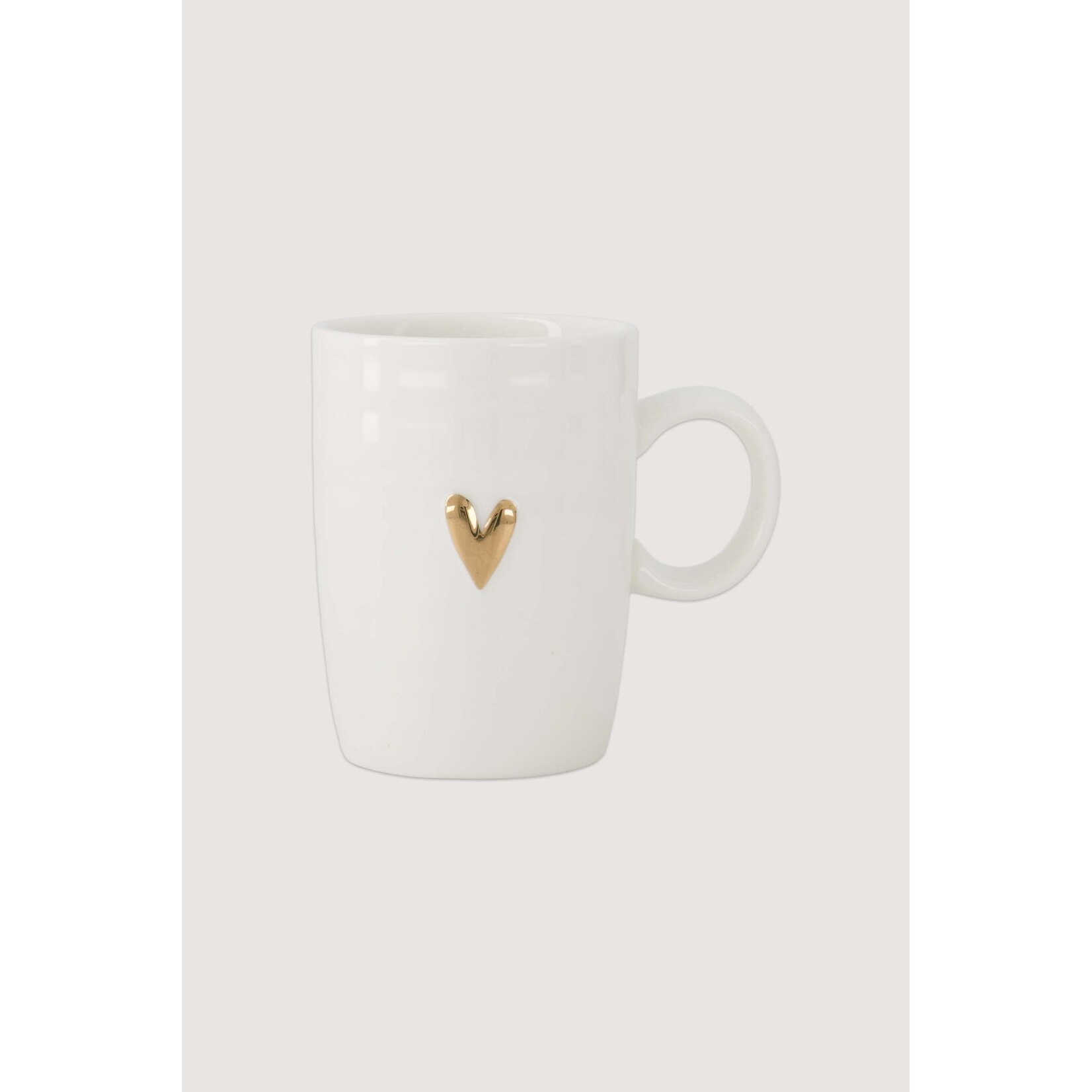 ZUSSS KOFFIEMOK MET OOR HART WIT/GOUD